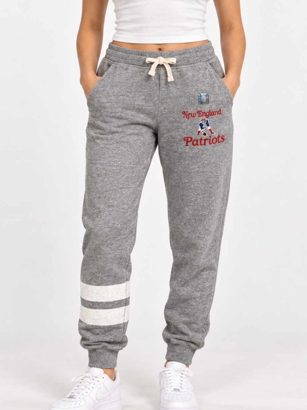 Junk Food New England Patriots nfl Women’s Jogger Sweatpants Gray size Medium